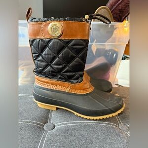Tommy Hilfiger Arcadia Quilted Winter Duck Boots Navy Brown US Size 7